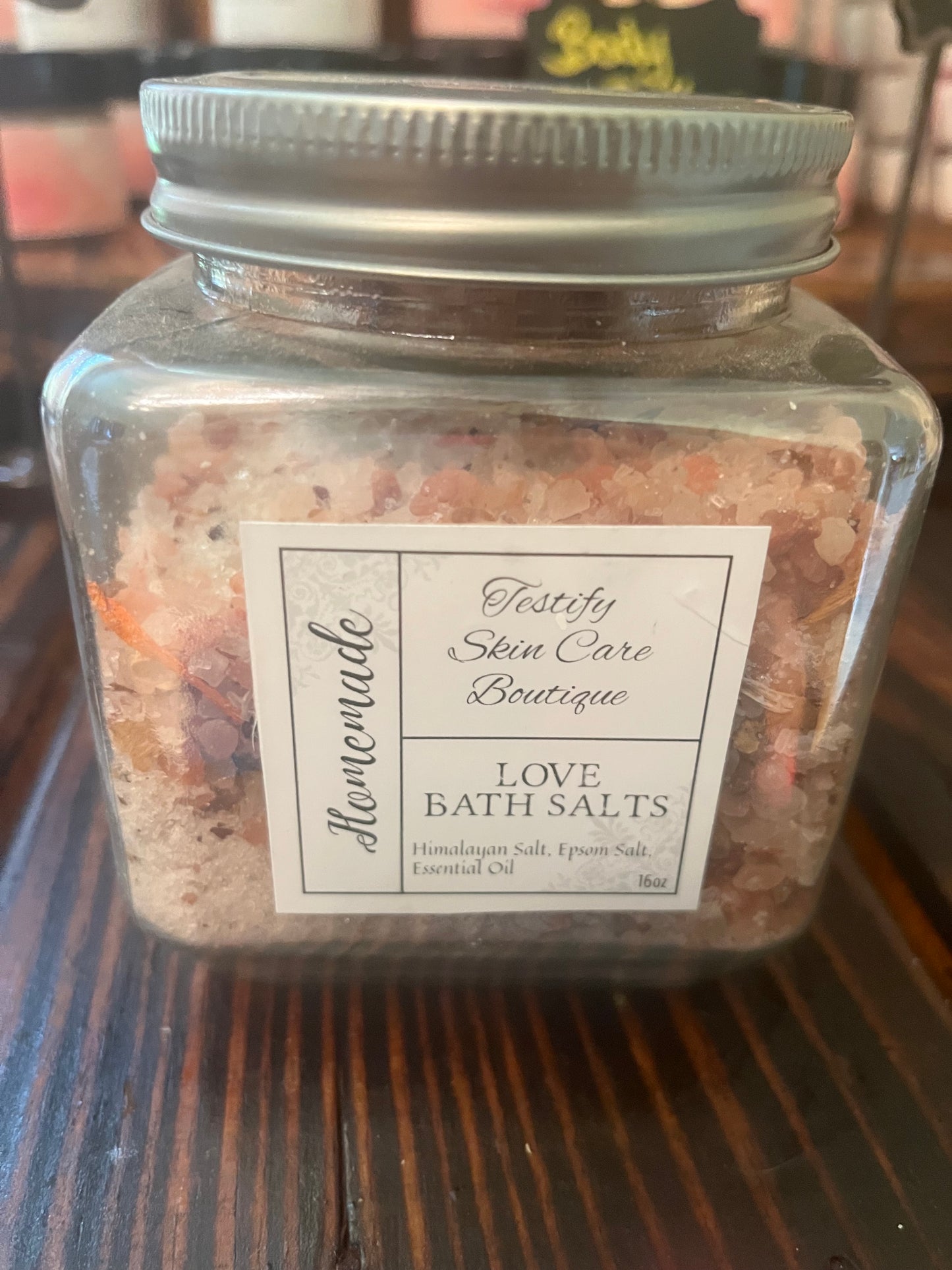 Bath Salts-Infused with dried flowers and made with all natural ingredients