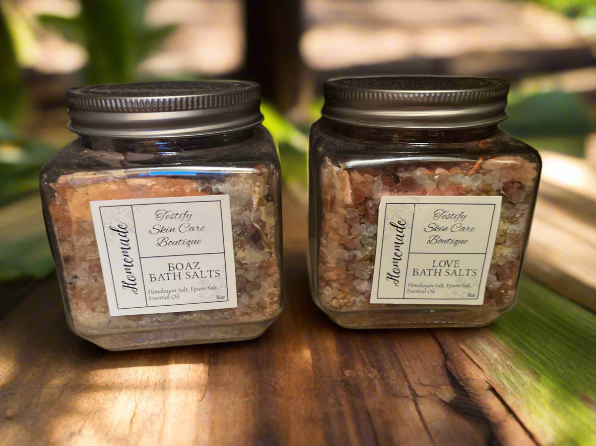 Bath Salts-Infused with dried flowers and made with all natural ingredients